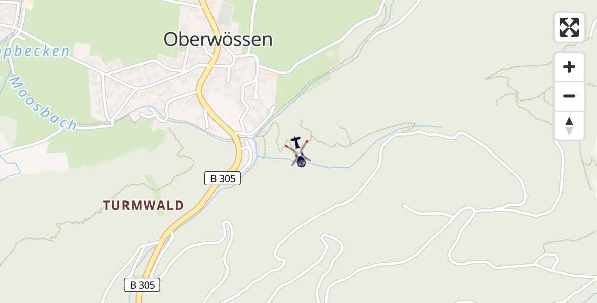 Flugroute Polizeihubschrauber Unterwössen - Unterwössen, 30 Juli 2026, 14:19