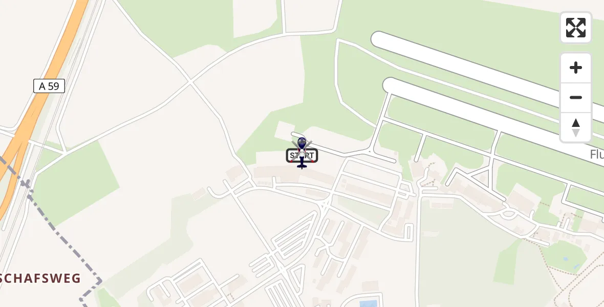 Flugroute Polizeihubschrauber Sankt Augustin - Sankt Augustin, 30 Juli 2026, 19:50