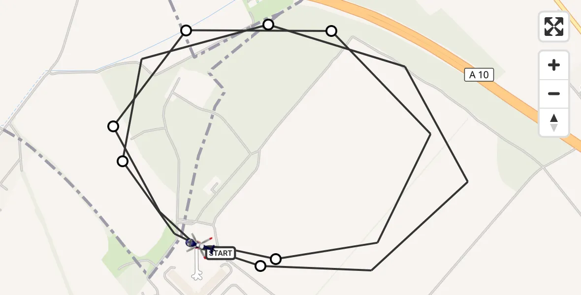 Flugroute Polizeihubschrauber Ahrensfelde Hubschrauberlandeplatz - Ahrensfelde Hubschrauberlandeplatz, 30 Juli 2026, 21:06