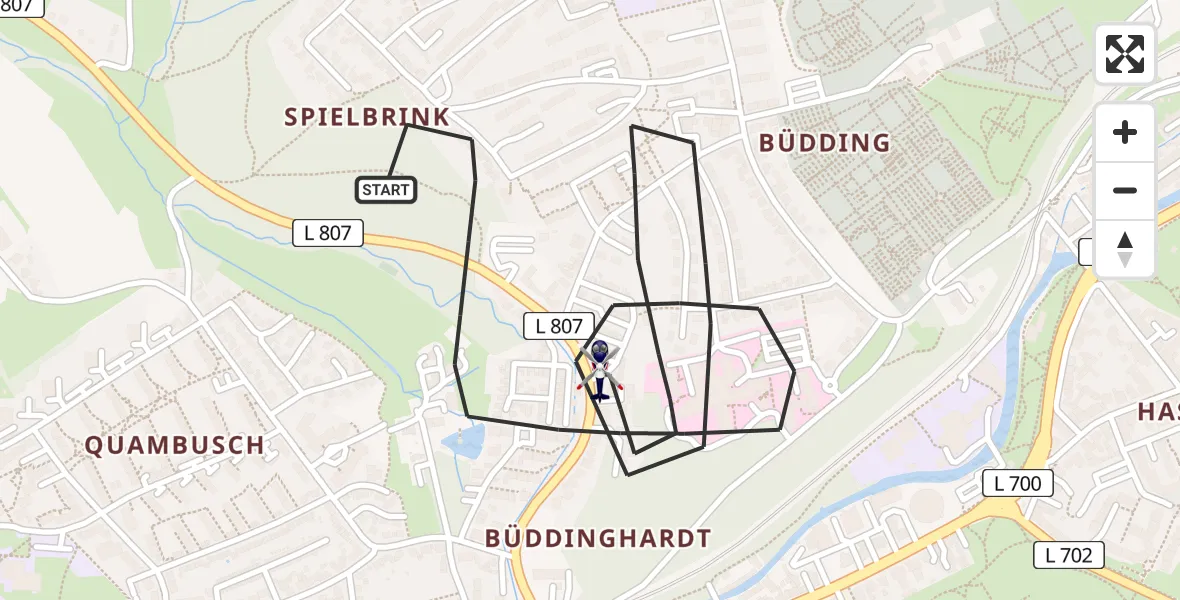 Flugroute Polizeihubschrauber Hagen - Hagen, 30 Juli 2026, 22:56