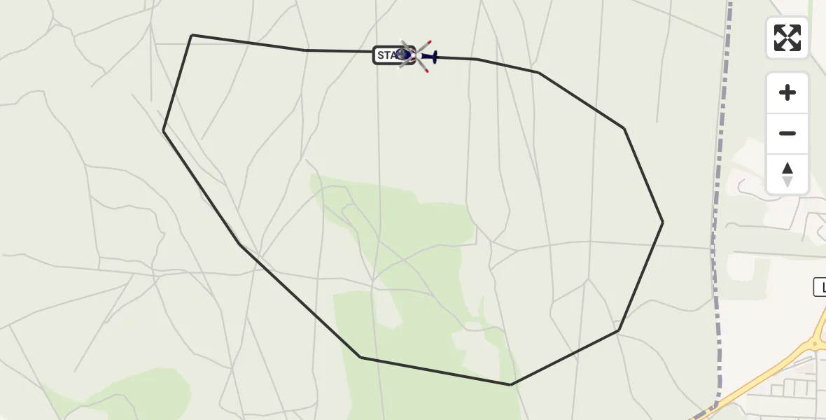 Flugroute Polizeihubschrauber Dallgow-Döberitz - Dallgow-Döberitz, 31 Juli 2026, 01:29
