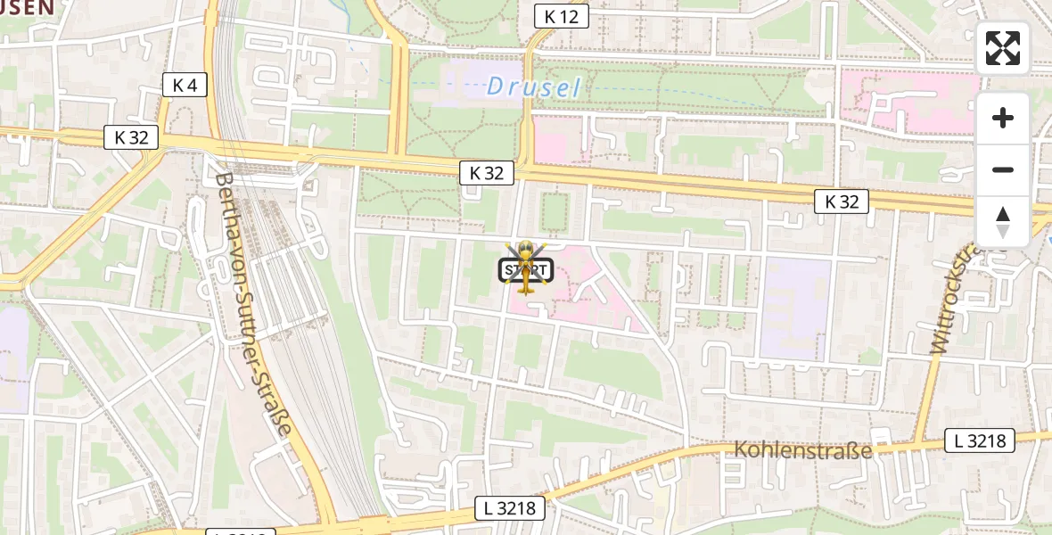 Flugroute Rettungshubschrauber Kassel - Kassel, 31 Juli 2026, 05:44