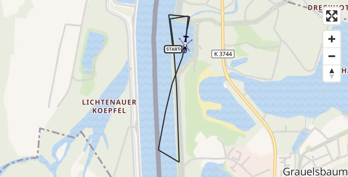 Flugroute Polizeihubschrauber Lichtenau - Lichtenau, 31 Juli 2026, 07:16