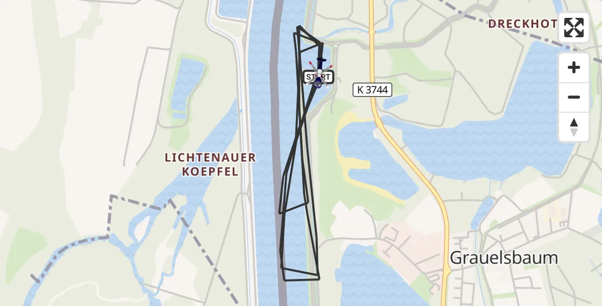Flugroute Polizeihubschrauber Lichtenau - Lichtenau, 31 Juli 2026, 07:20