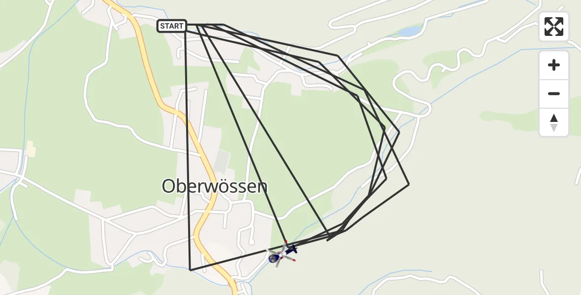Flugroute Polizeihubschrauber Unterwössen - Unterwössen, 31 Juli 2026, 07:21