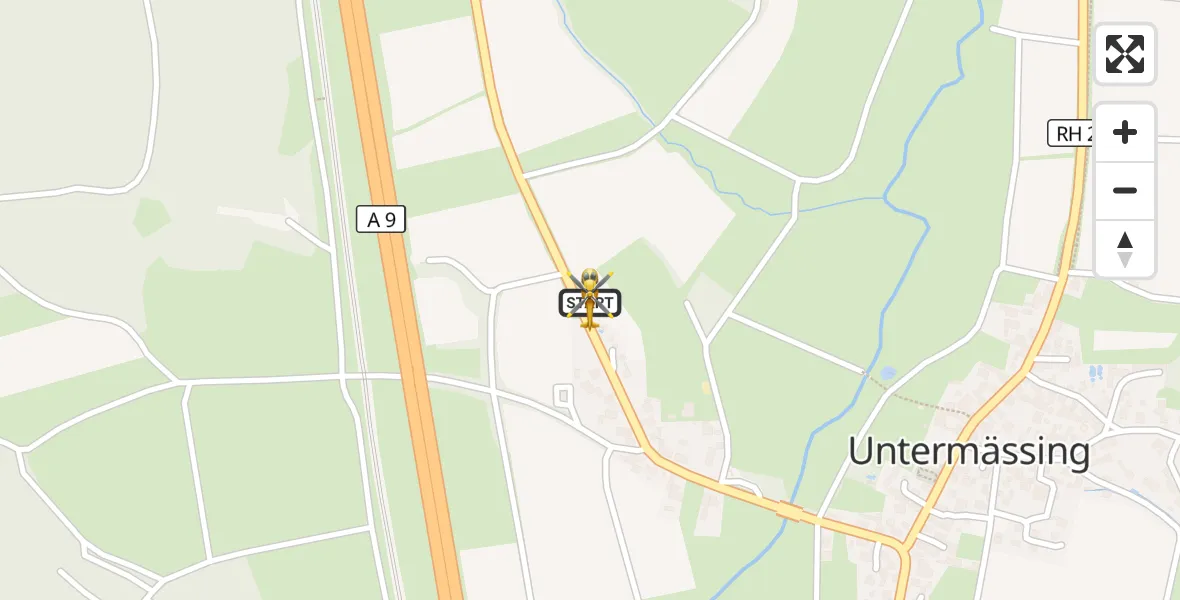 Flugroute Rettungshubschrauber Greding - Greding, 31 Juli 2026, 07:40