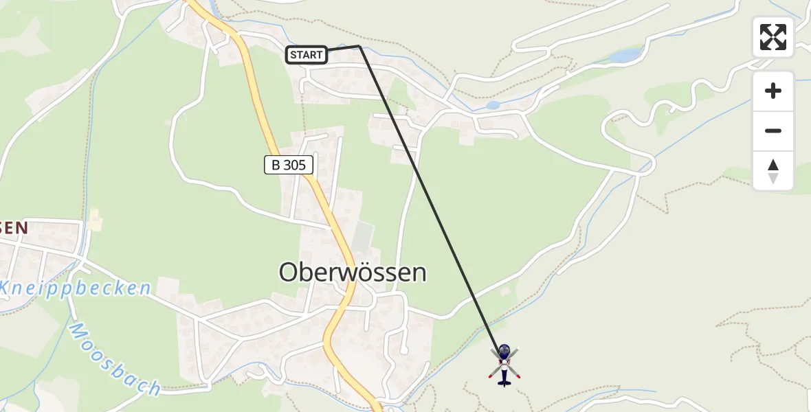 Flugroute Polizeihubschrauber Unterwössen - Unterwössen, 31 Juli 2026, 07:49