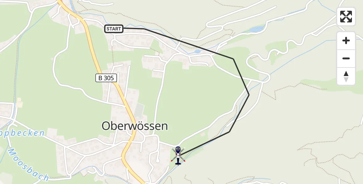 Flugroute Polizeihubschrauber Unterwössen - Unterwössen, 31 Juli 2026, 08:22