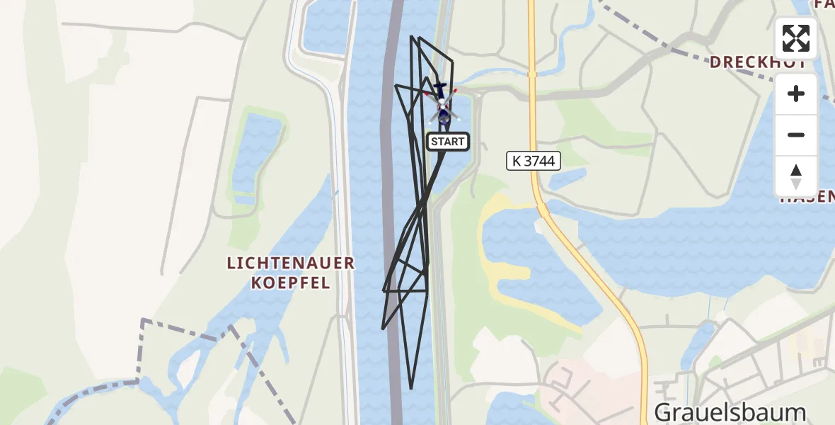 Flugroute Polizeihubschrauber Lichtenau - Lichtenau, 31 Juli 2026, 09:08