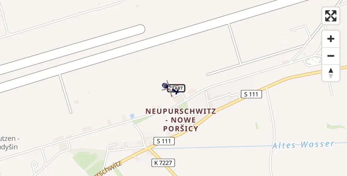 Flugroute Polizeihubschrauber Bautzen Flugplatz - Bautzen Flugplatz, 31 Juli 2026, 09:27