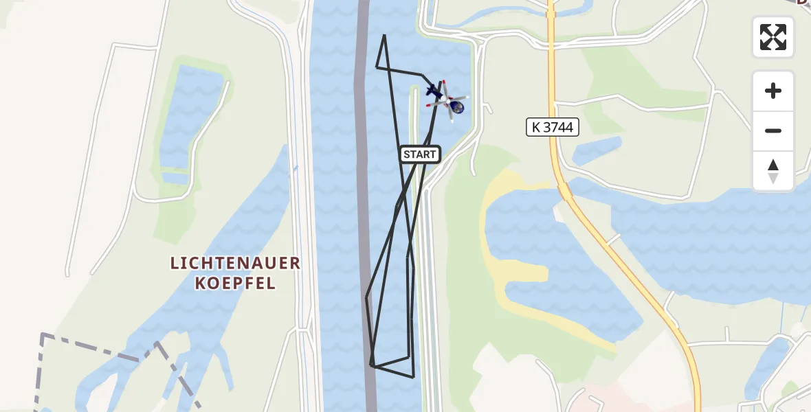 Flugroute Polizeihubschrauber Lichtenau - Lichtenau, 31 Juli 2026, 09:32
