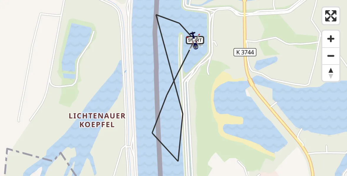 Flugroute Polizeihubschrauber Lichtenau - Lichtenau, 31 Juli 2026, 09:37