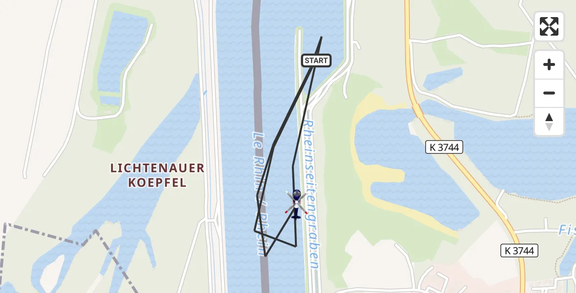 Flugroute Polizeihubschrauber Lichtenau - Lichtenau, 31 Juli 2026, 09:40