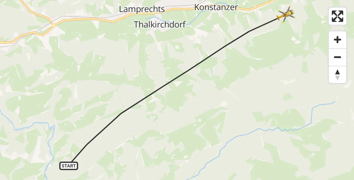 Flugroute Rettungshubschrauber Oberstaufen - Immenstadt i.Allgäu, 31 Juli 2026, 11:22