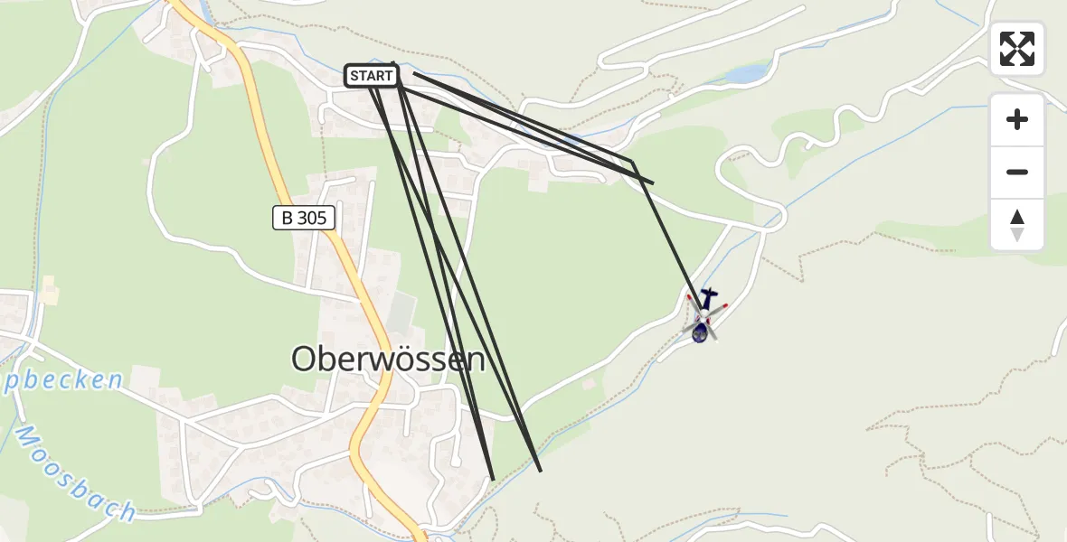 Flugroute Polizeihubschrauber Unterwössen - Unterwössen, 31 Juli 2026, 11:23