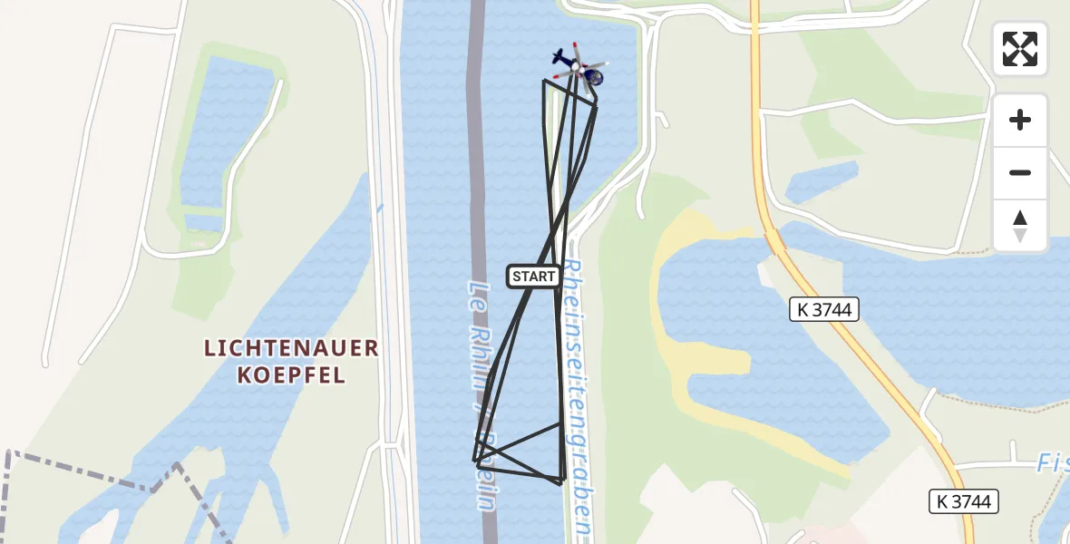 Flugroute Polizeihubschrauber Lichtenau - Lichtenau, 31 Juli 2026, 11:25