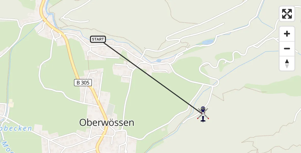 Flugroute Polizeihubschrauber Unterwössen - Unterwössen, 31 Juli 2026, 11:50