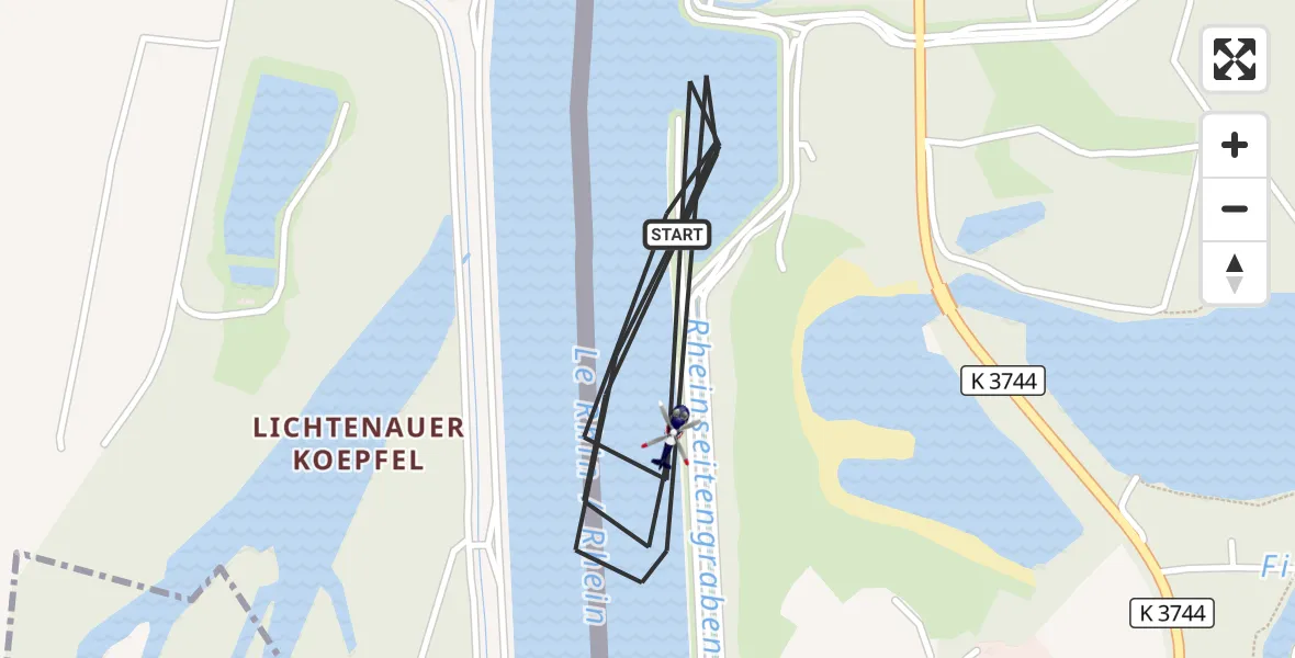 Flugroute Polizeihubschrauber Lichtenau - Lichtenau, 31 Juli 2026, 12:06