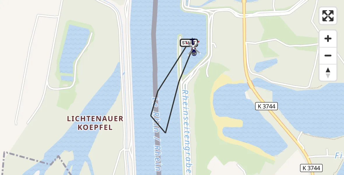 Flugroute Polizeihubschrauber Lichtenau - Lichtenau, 31 Juli 2026, 12:17