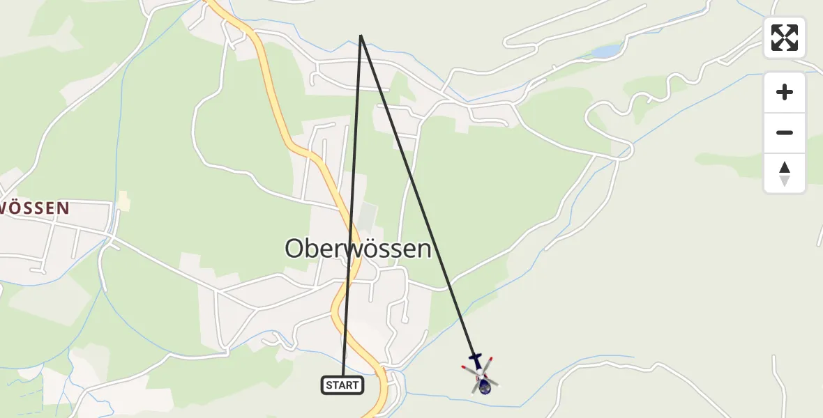 Flugroute Polizeihubschrauber Unterwössen - Unterwössen, 31 Juli 2026, 12:28