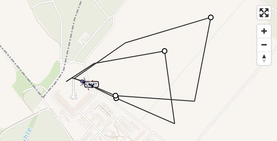 Flugroute Polizeihubschrauber Ahrensfelde Hubschrauberlandeplatz - Ahrensfelde Hubschrauberlandeplatz, 31 Juli 2026, 17:32