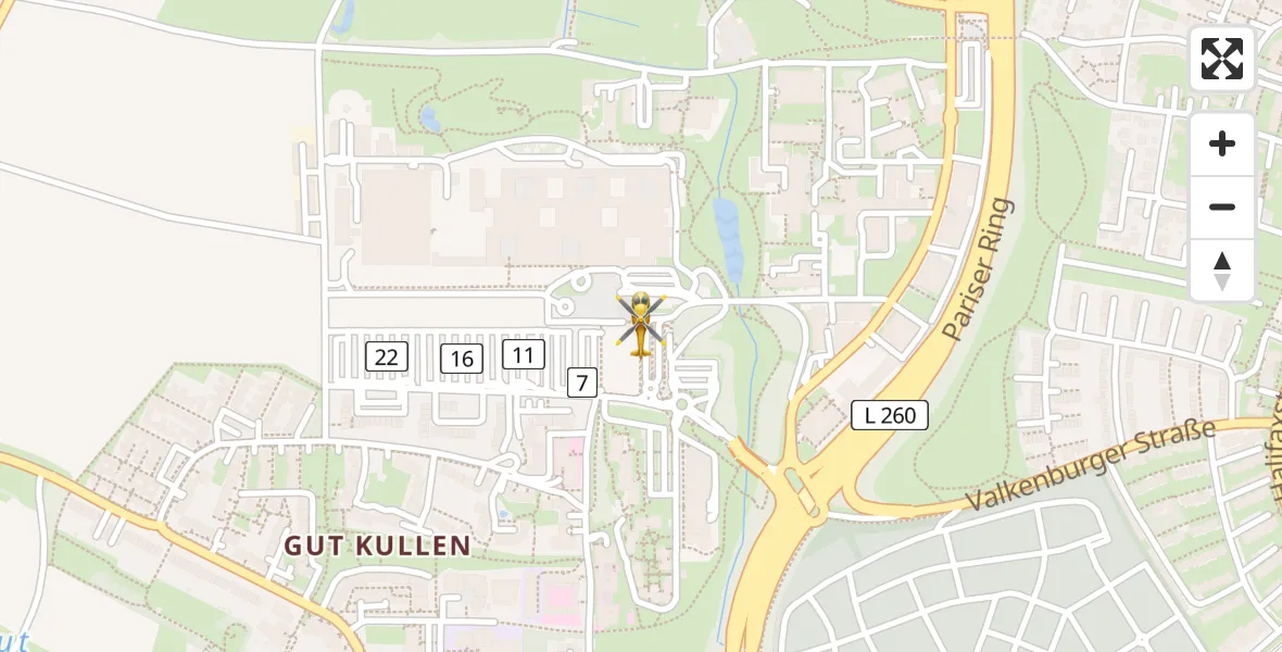 Flugroute Rettungshubschrauber Aachen Hospital - Aachen Hospital, 01 August 2026, 08:20