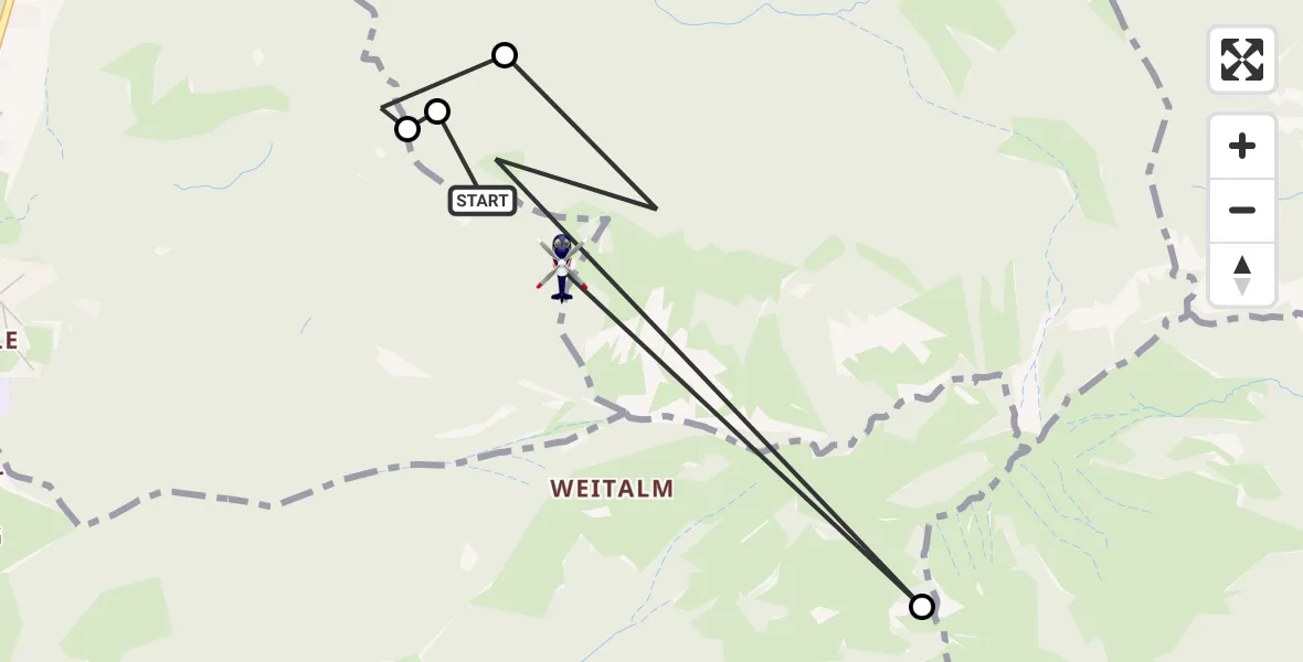 Flugroute Polizeihubschrauber Marquartstein - Marquartstein, 01 August 2026, 10:17