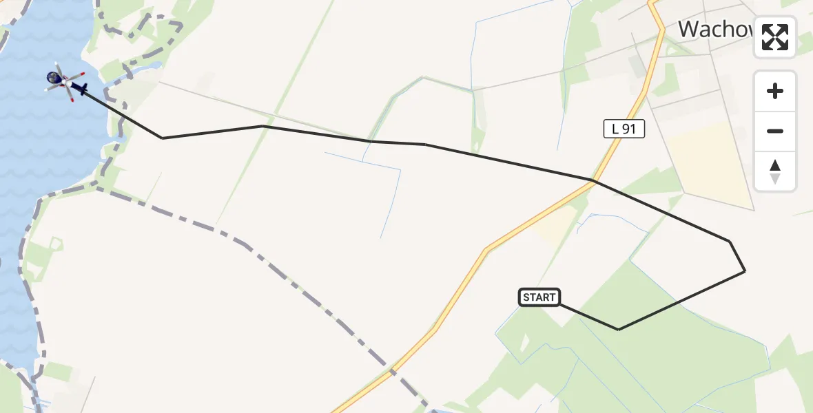 Flugroute Polizeihubschrauber Nauen - Brandenburg an der Havel, 01 August 2026, 12:30