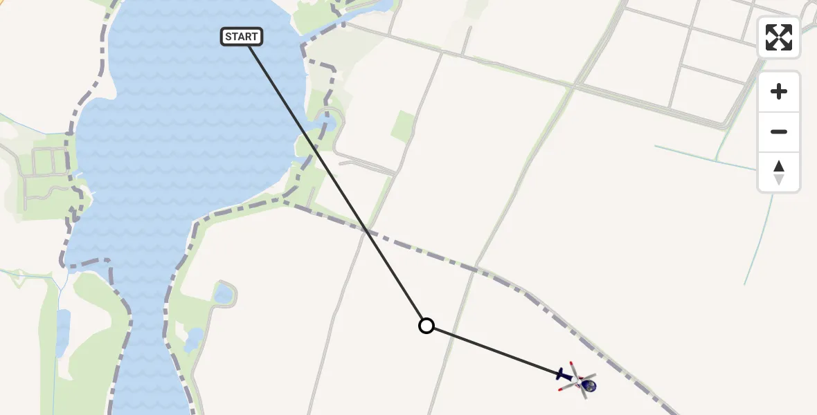 Flugroute Polizeihubschrauber Brandenburg an der Havel - Päwesin, 01 August 2026, 12:33