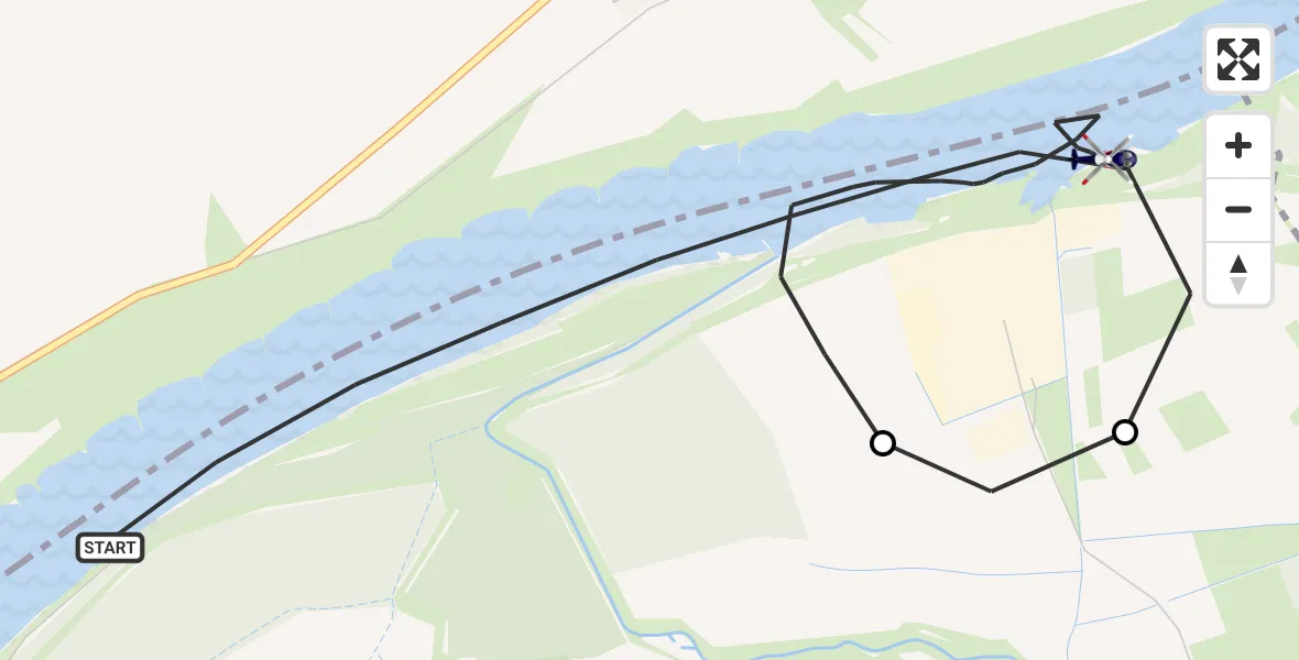 Flugroute Polizeihubschrauber Biblis - Biblis, 02 August 2026, 08:07