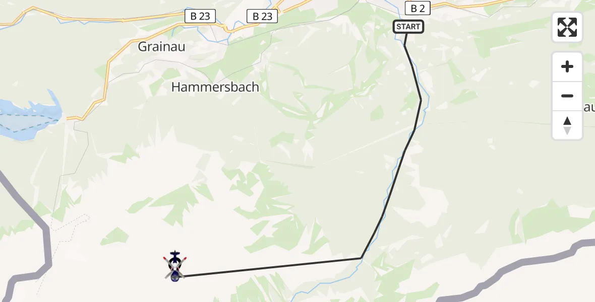 Flugroute Polizeihubschrauber Garmisch-Partenkirchen - Garmisch-Partenkirchen, 02 August 2026, 10:50