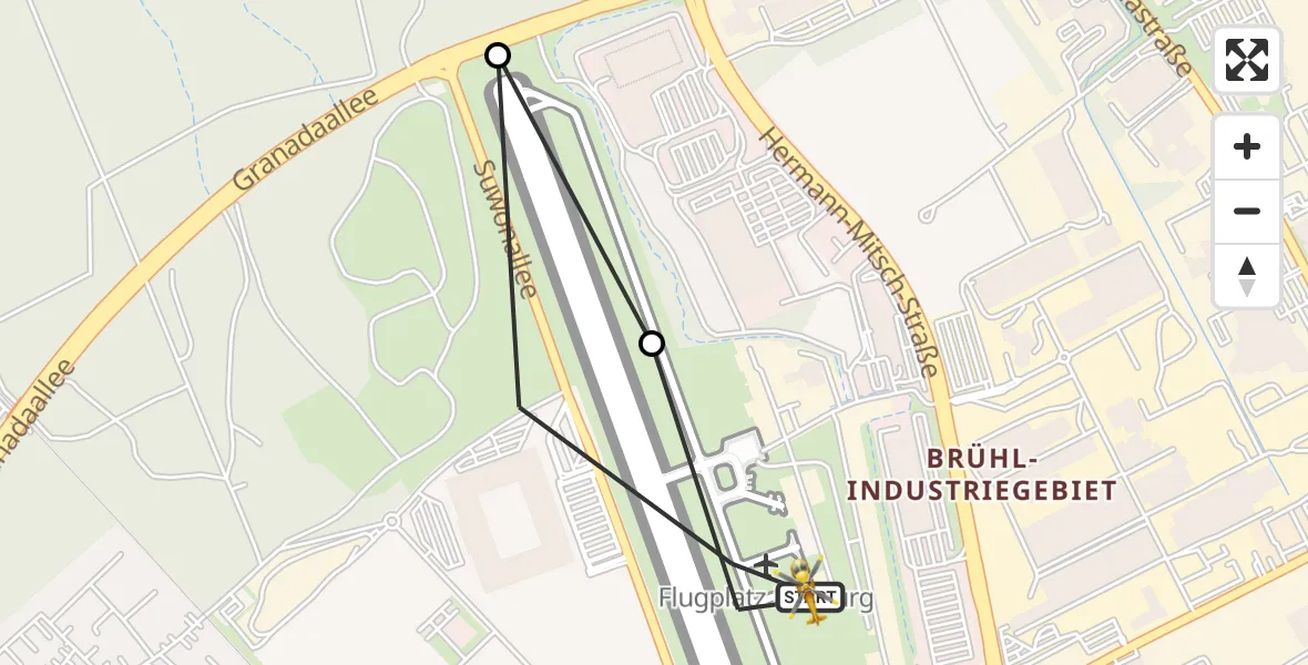 Flugroute Ambulanzhubschrauber Freiburg im Breisgau Flugplatz - Freiburg im Breisgau Flugplatz, 02 August 2026, 15:30