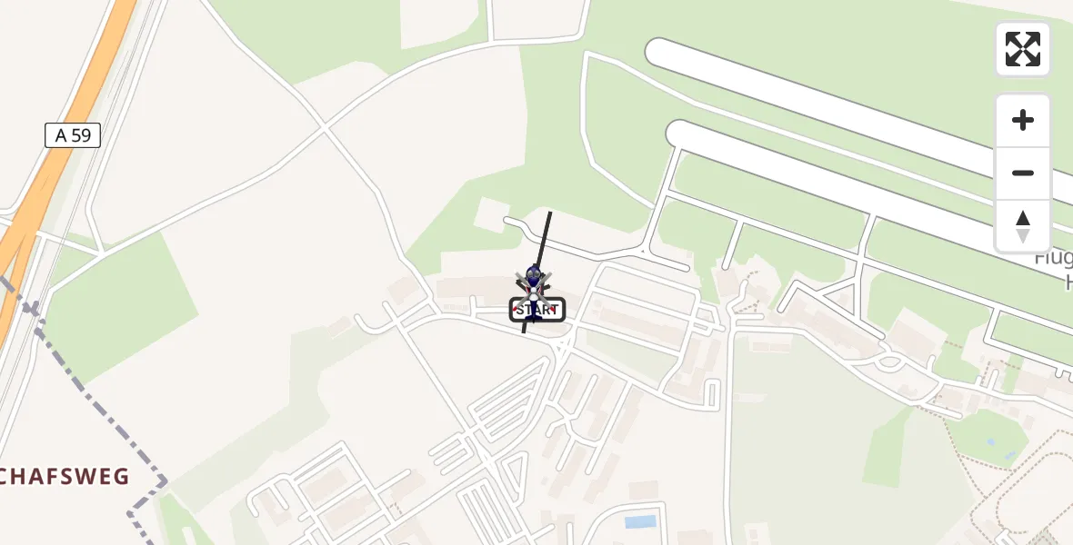 Flugroute Polizeihubschrauber Sankt Augustin - Sankt Augustin, 02 August 2026, 22:58