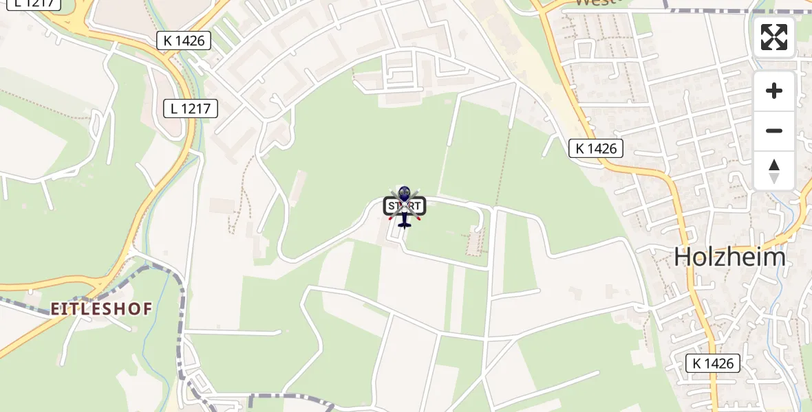 Flugroute Polizeihubschrauber Göppingen - Göppingen, 03 August 2026, 05:23