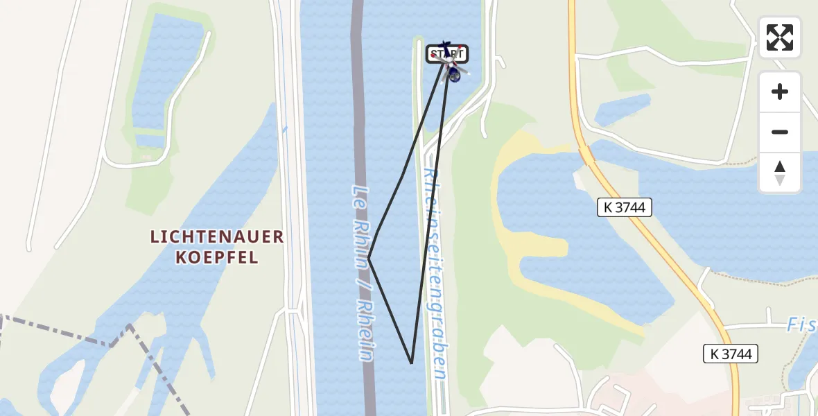 Flugroute Polizeihubschrauber Lichtenau - Lichtenau, 03 August 2026, 09:27