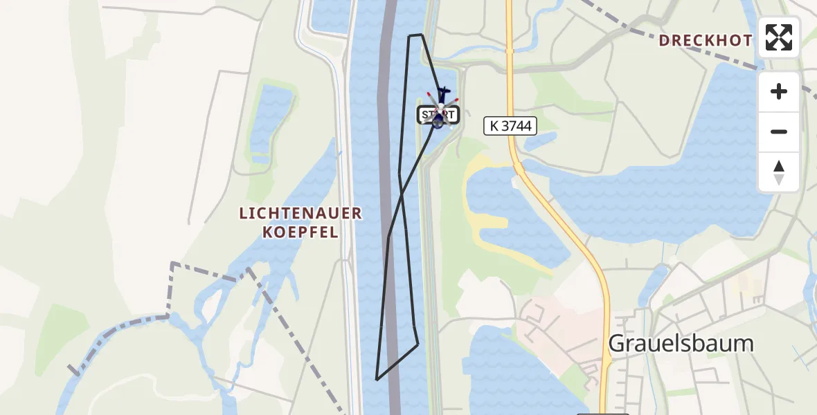 Flugroute Polizeihubschrauber Lichtenau - Lichtenau, 03 August 2026, 10:05