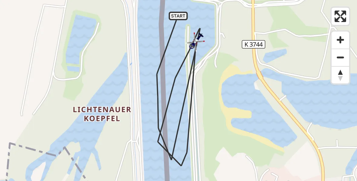 Flugroute Polizeihubschrauber Lichtenau - Lichtenau, 03 August 2026, 12:13
