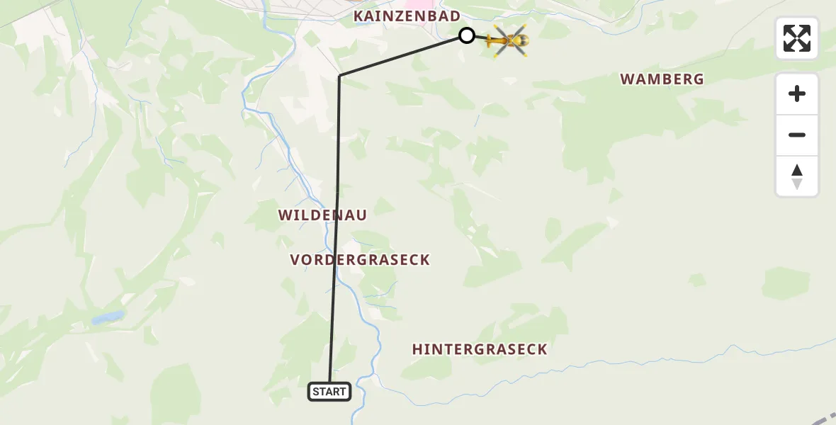 Flugroute Rettungshubschrauber Garmisch-Partenkirchen - Garmisch-Partenkirchen, 03 August 2026, 18:39