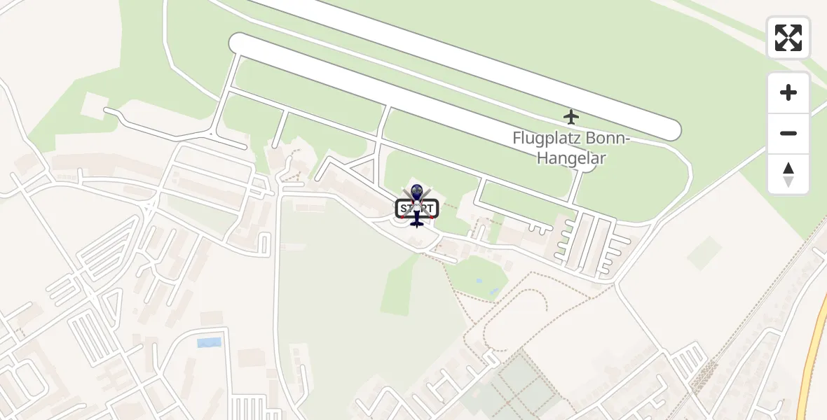 Flugroute Polizeihubschrauber Bonn-Hangelar Flugplatz - Bonn-Hangelar Flugplatz, 04 August 2026, 06:00