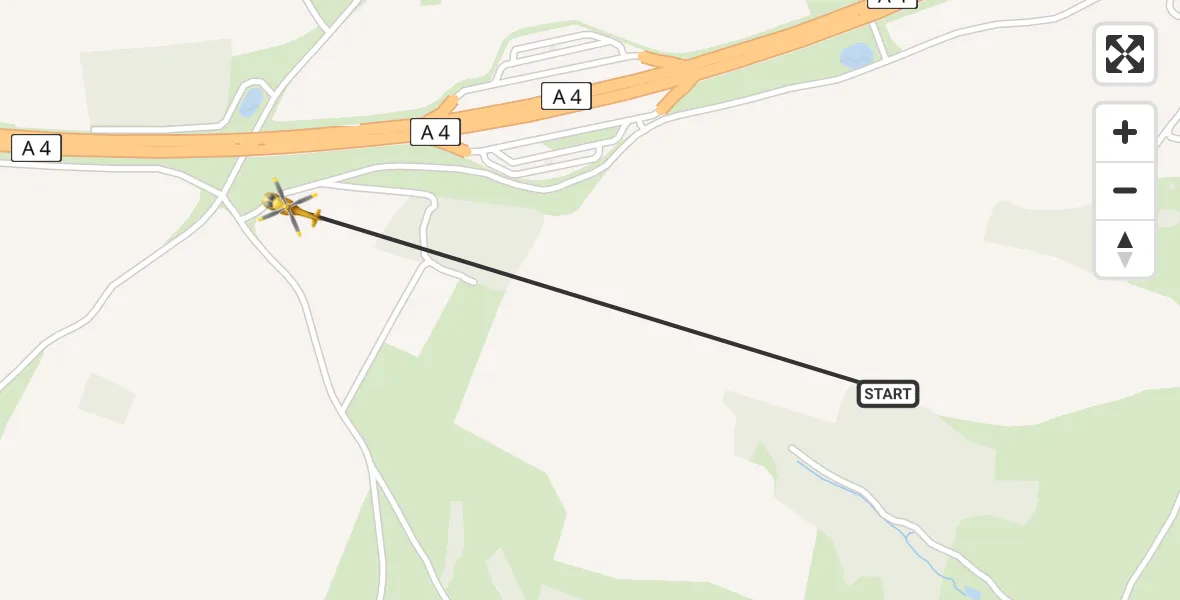 Flugroute Rettungshubschrauber Kraftsdorf - Kraftsdorf, 04 August 2026, 07:54