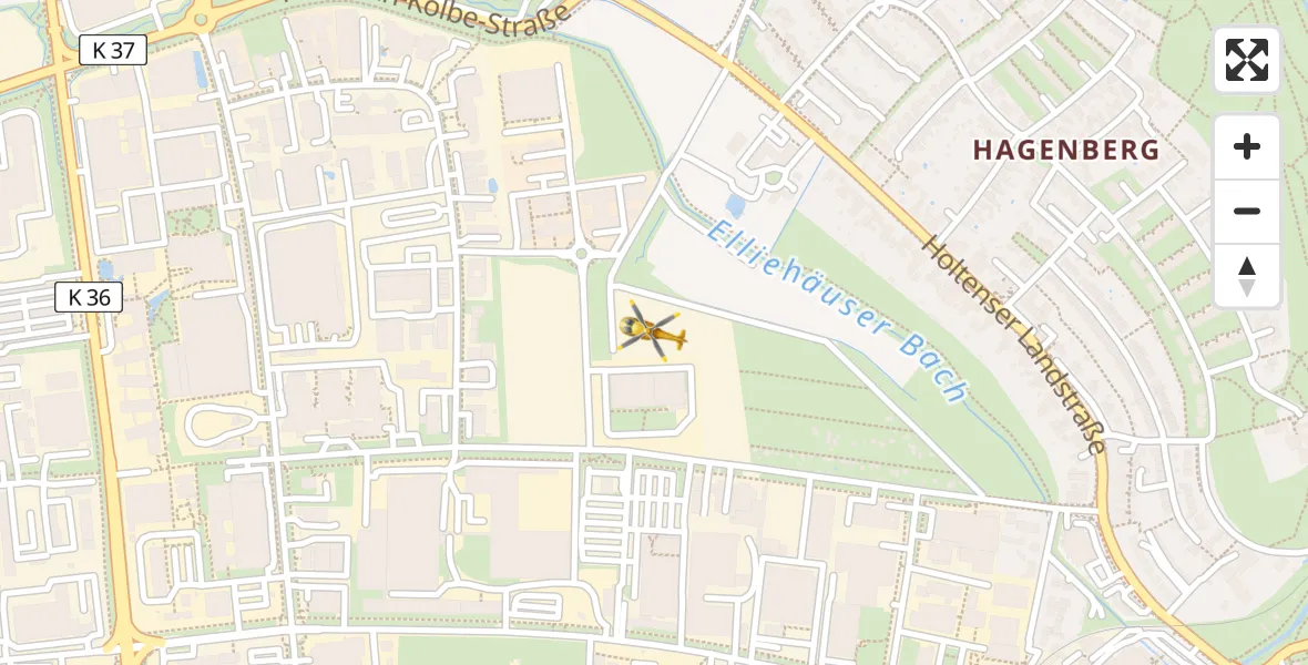 Flugroute Rettungshubschrauber Göttingen - Göttingen, 04 August 2026, 08:21