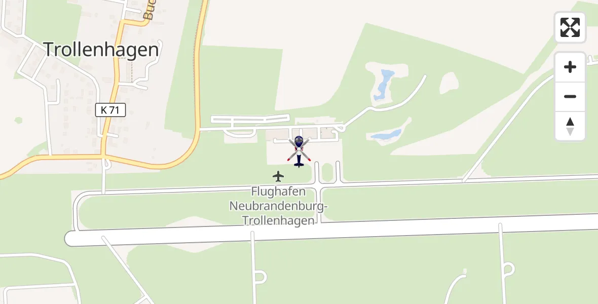 Flugroute Polizeihubschrauber Neubrandenburg Trollenhagen Flughafen - Neubrandenburg Trollenhagen Flughafen, 04 August 2026, 13:07