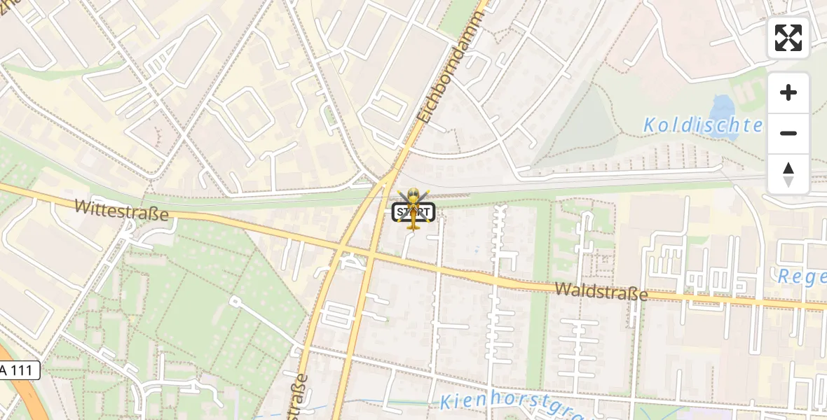 Flugroute Rettungshubschrauber Berlin - Berlin, 04 August 2026, 14:46