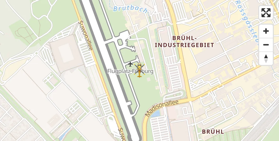Flugroute Ambulanzhubschrauber Freiburg im Breisgau Flugplatz - Freiburg im Breisgau Flugplatz, 04 August 2026, 18:52