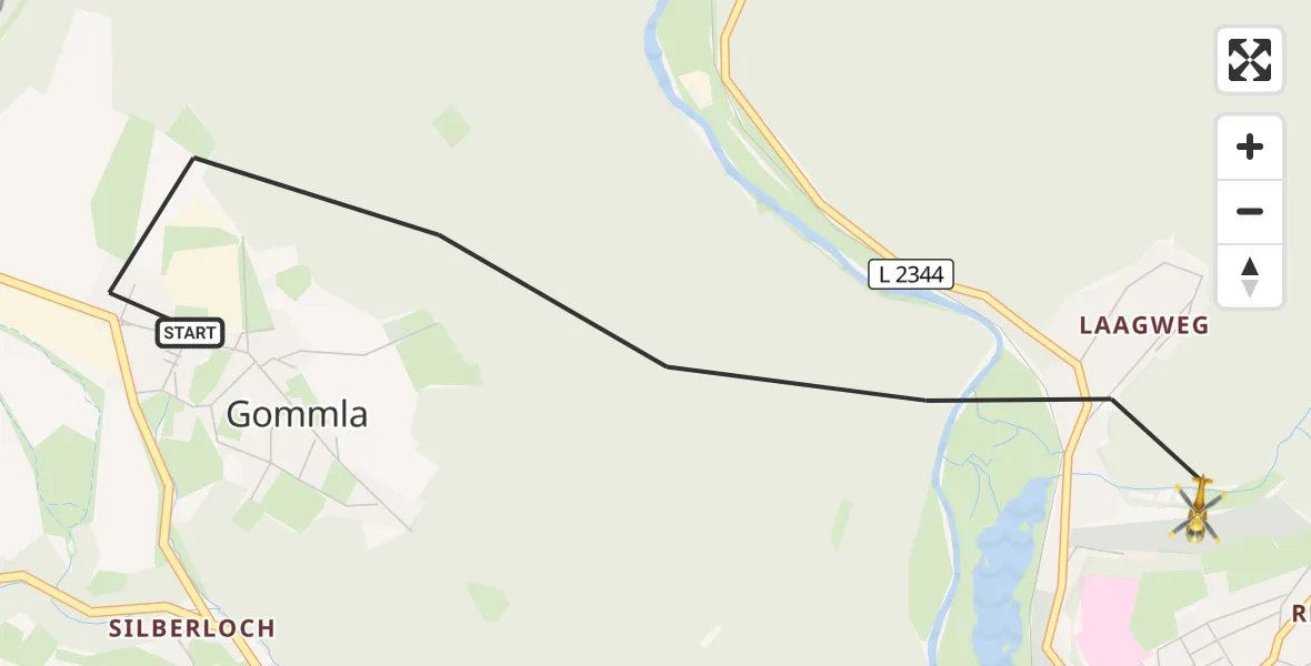 Flugroute Rettungshubschrauber Greiz - Greiz, 05 August 2026, 07:54