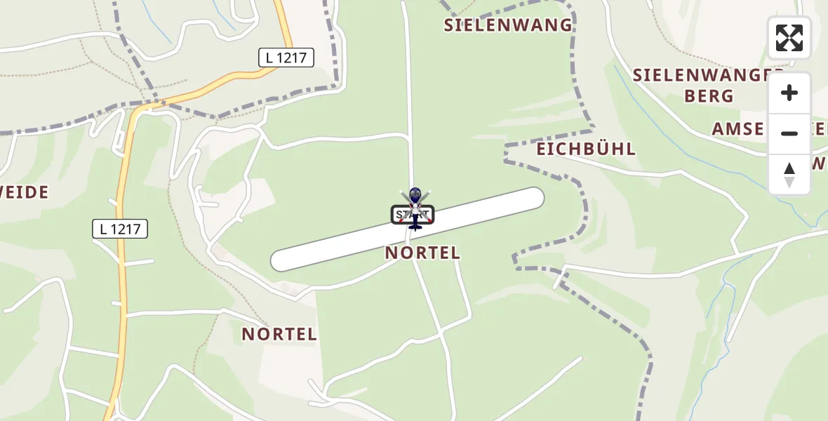Flugroute Polizeihubschrauber Gruibingen-Nortel Flugplatz - Gruibingen-Nortel Flugplatz, 05 August 2026, 08:21