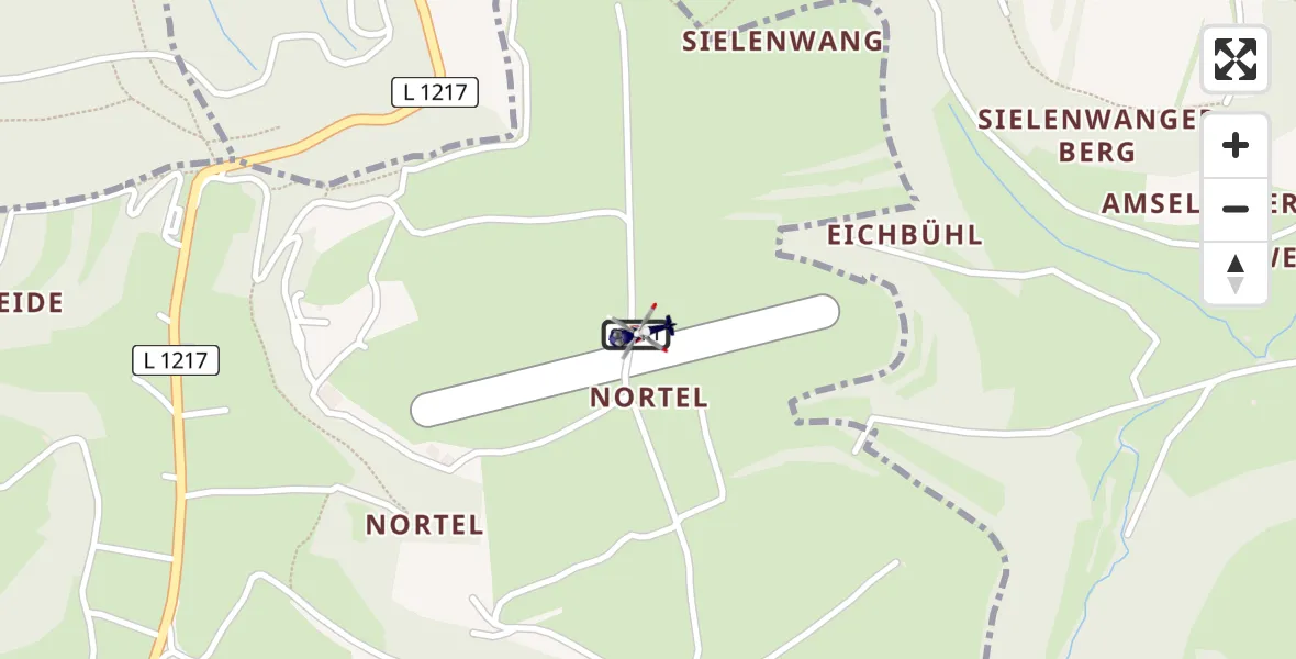 Flugroute Polizeihubschrauber Gruibingen-Nortel Flugplatz - Gruibingen-Nortel Flugplatz, 05 August 2026, 08:24