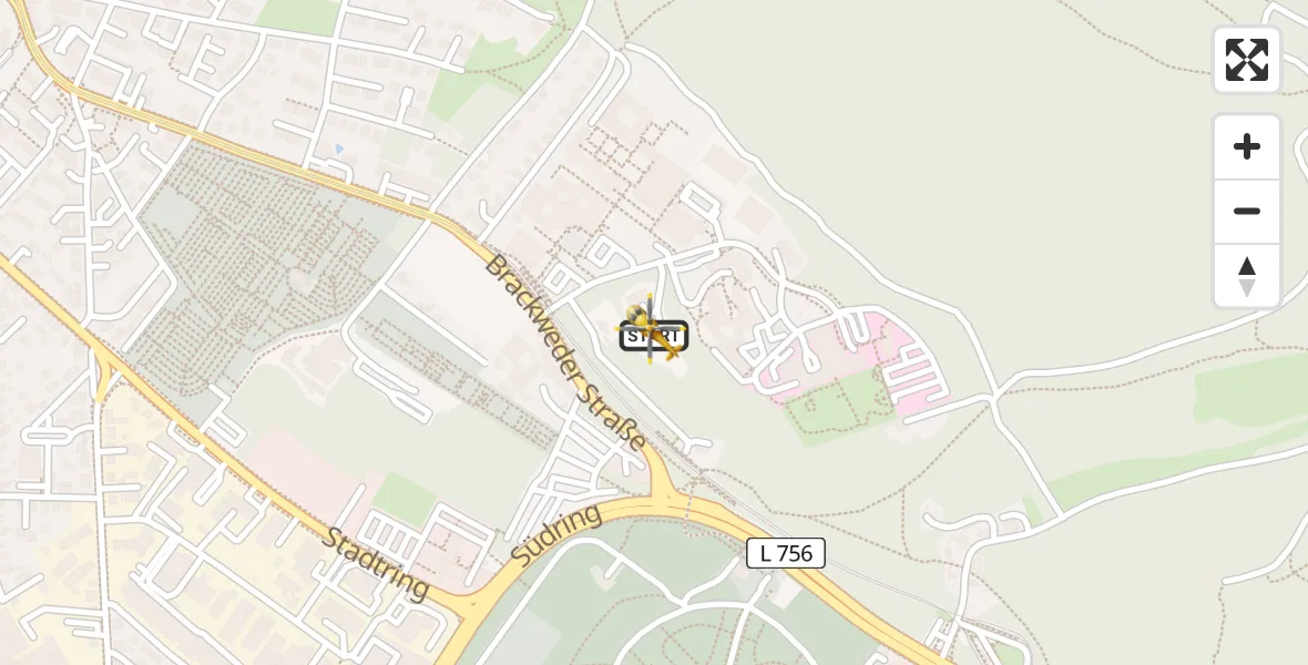 Flugroute Rettungshubschrauber Luftrettungszentrum Bielefeld - Luftrettungszentrum Bielefeld, 05 August 2026, 15:04