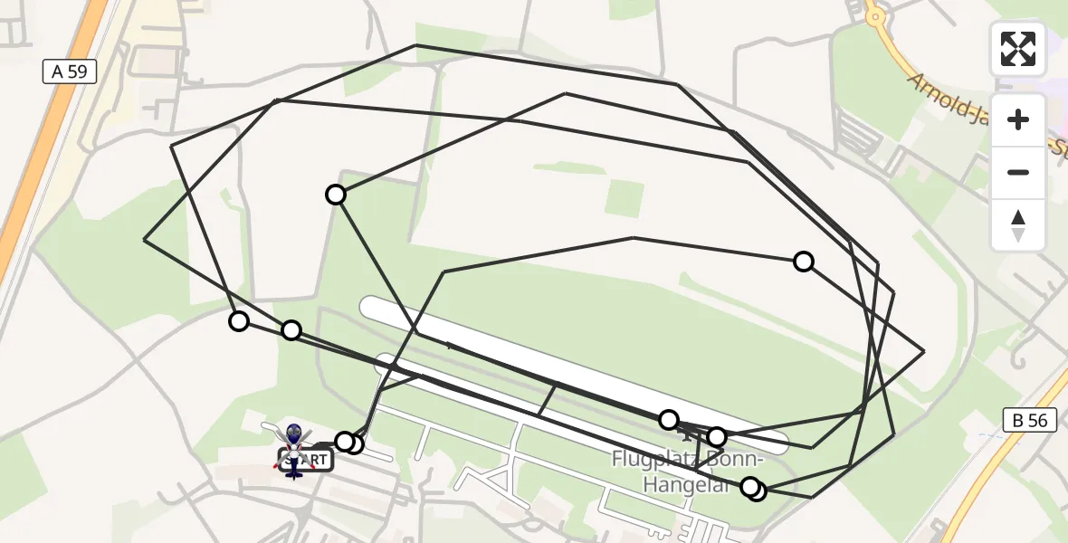 Flugroute Polizeihubschrauber Sankt Augustin - Sankt Augustin, 06 August 2026, 06:06