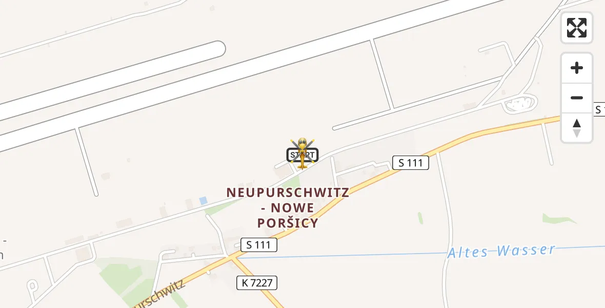 Flugroute Rettungshubschrauber Bautzen Flugplatz - Bautzen Flugplatz, 06 August 2026, 09:14